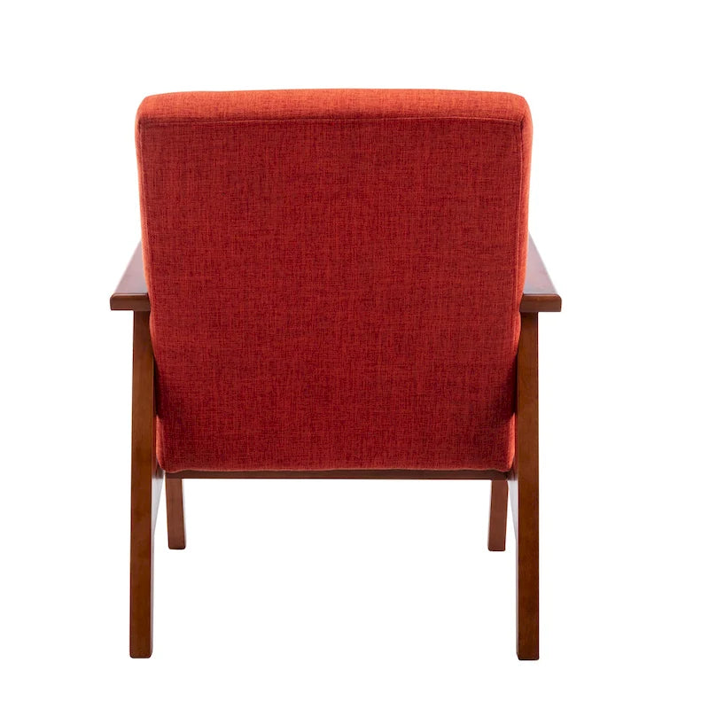Fauteuil d'appoint en tissu avec piètement en hêtre