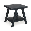 Table d'appoint contemporaine avec étagère en bois répliqué