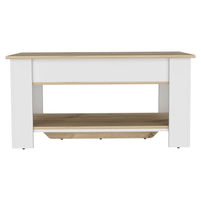 Table de rangement de 40 pouces de large avec 1 tablette extensible, 4 pieds et tablette inférieure