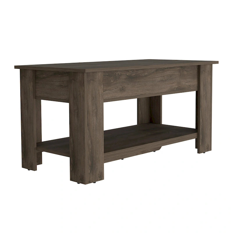 Table de rangement de 40 pouces de large avec 1 tablette extensible, 4 pieds et tablette inférieure