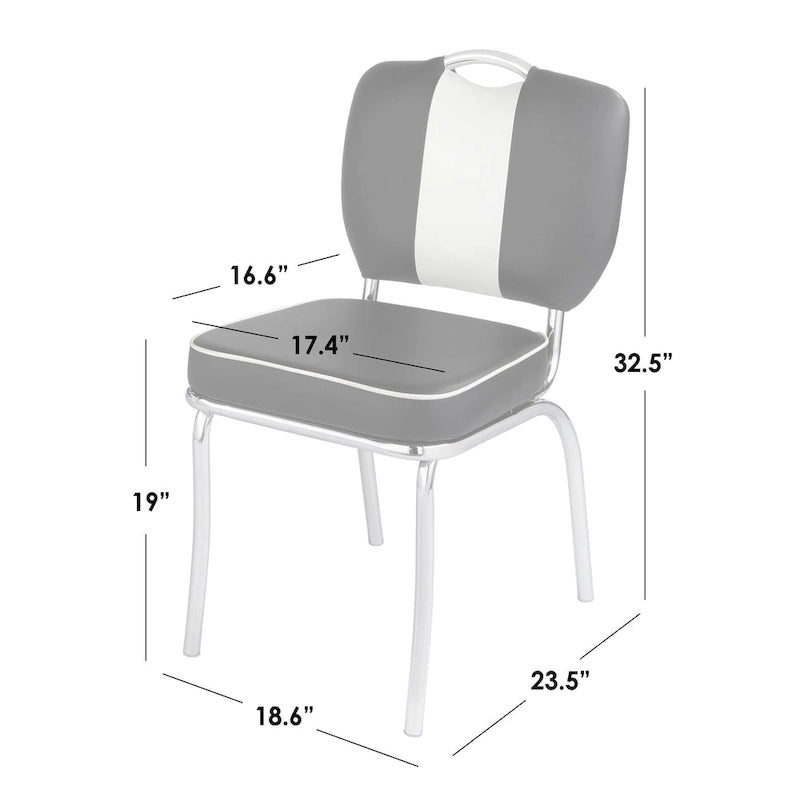 Chaises de salle à manger rétro (lot de 2)