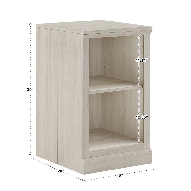 Bureau d'angle de 101,6 cm avec chargeurs USB et classeur à 3 tiroirs