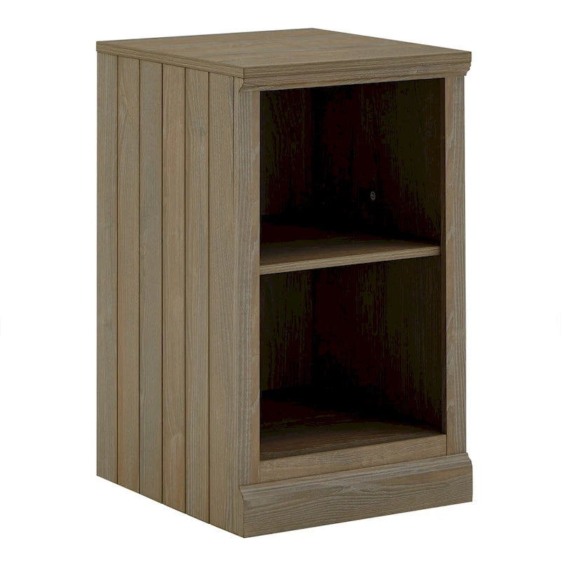 Bureau d'angle de 101,6 cm avec chargeurs USB et classeur à 3 tiroirs
