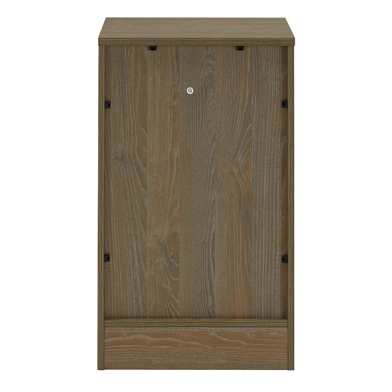 Bureau d'angle de 101,6 cm avec chargeurs USB et classeur à 3 tiroirs