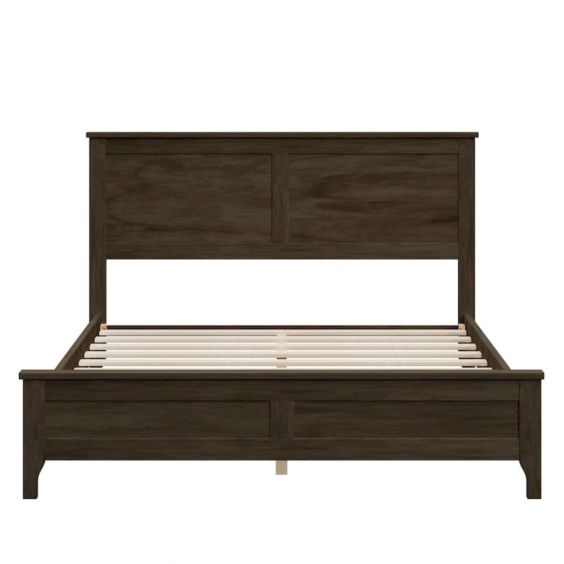 Lit plate-forme moderne en bois massif