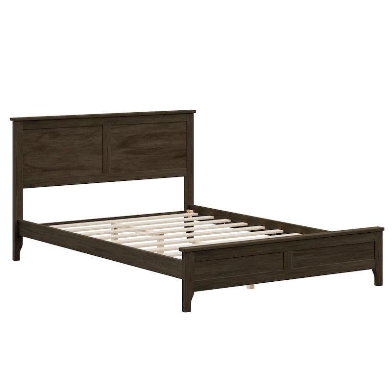 Lit plate-forme moderne en bois massif