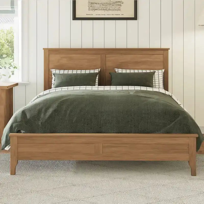 Lit plate-forme moderne en bois massif