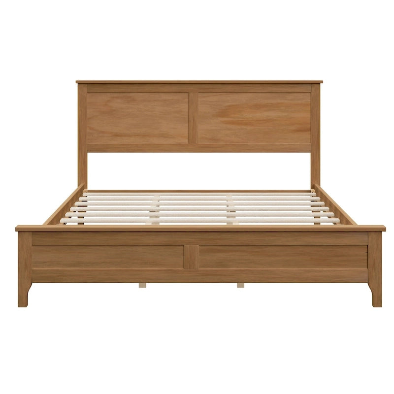 Lit plate-forme moderne en bois massif