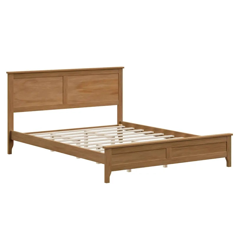 Lit plate-forme moderne en bois massif