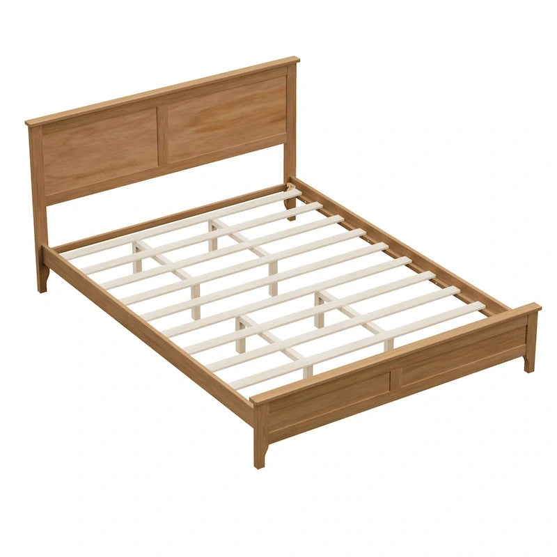 Lit plate-forme moderne en bois massif