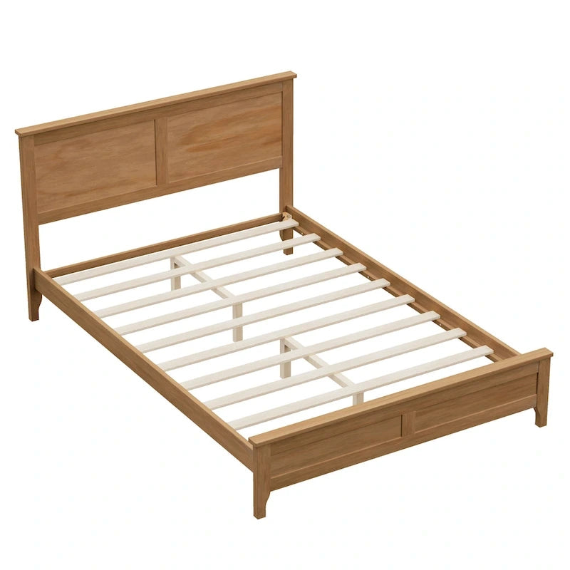 Lit plate-forme moderne en bois massif