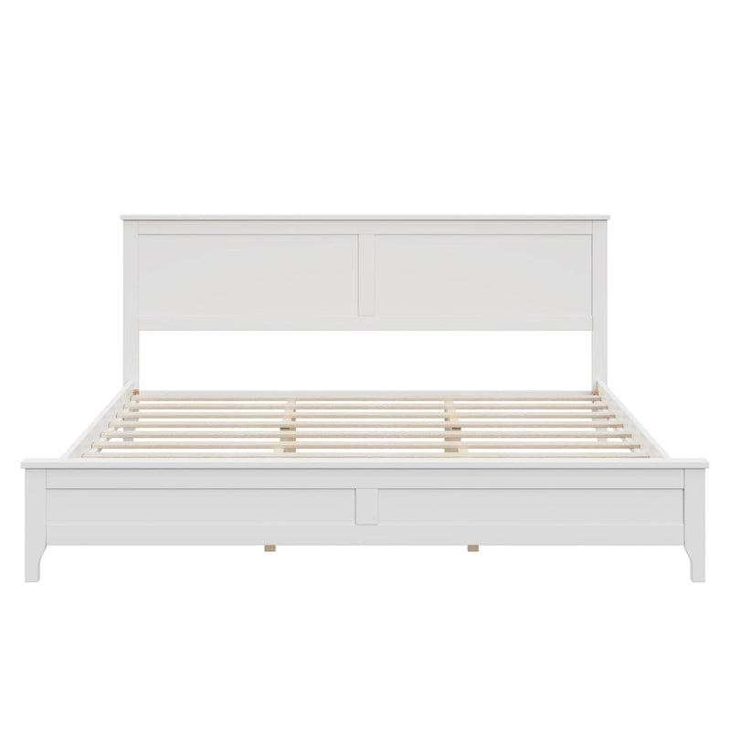 Lit plate-forme moderne en bois massif