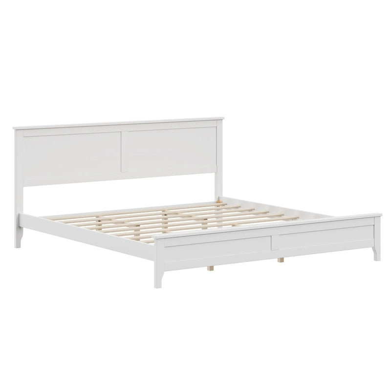 Lit plate-forme moderne en bois massif