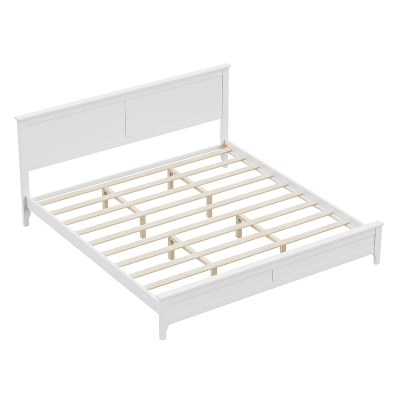 Lit plate-forme moderne en bois massif