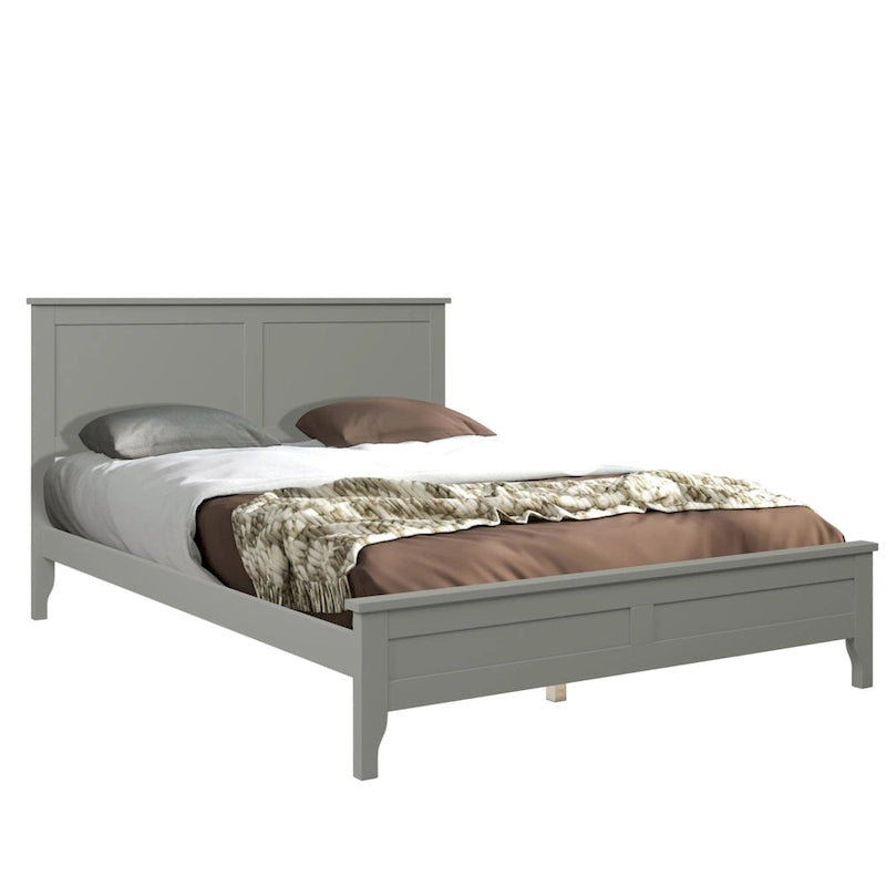 Lit plate-forme moderne en bois massif