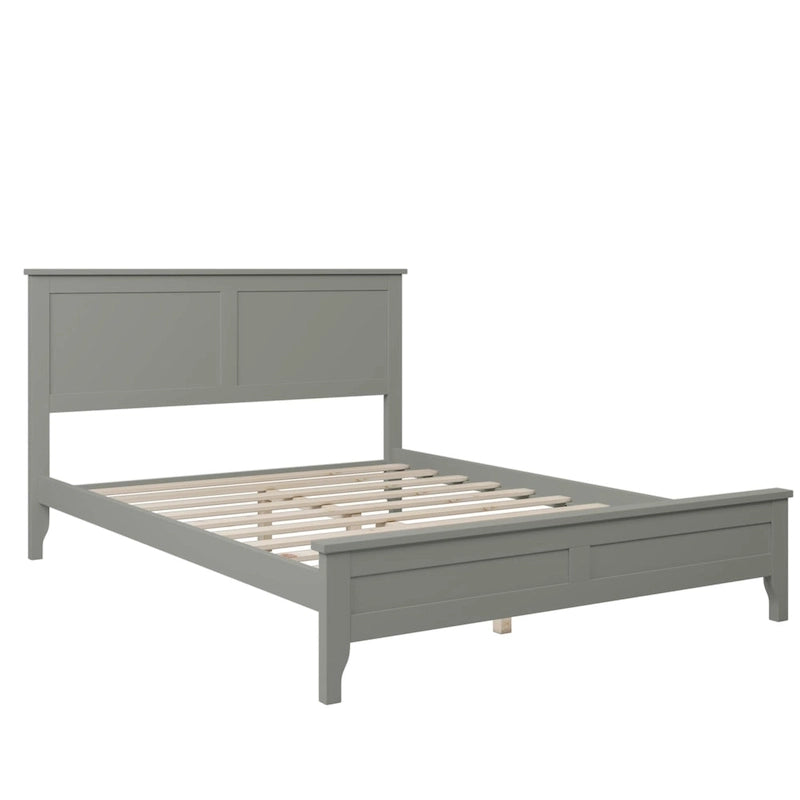 Lit plate-forme moderne en bois massif