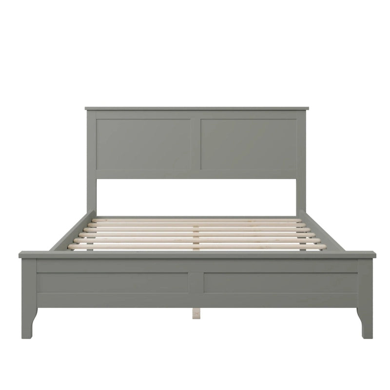 Lit plate-forme moderne en bois massif