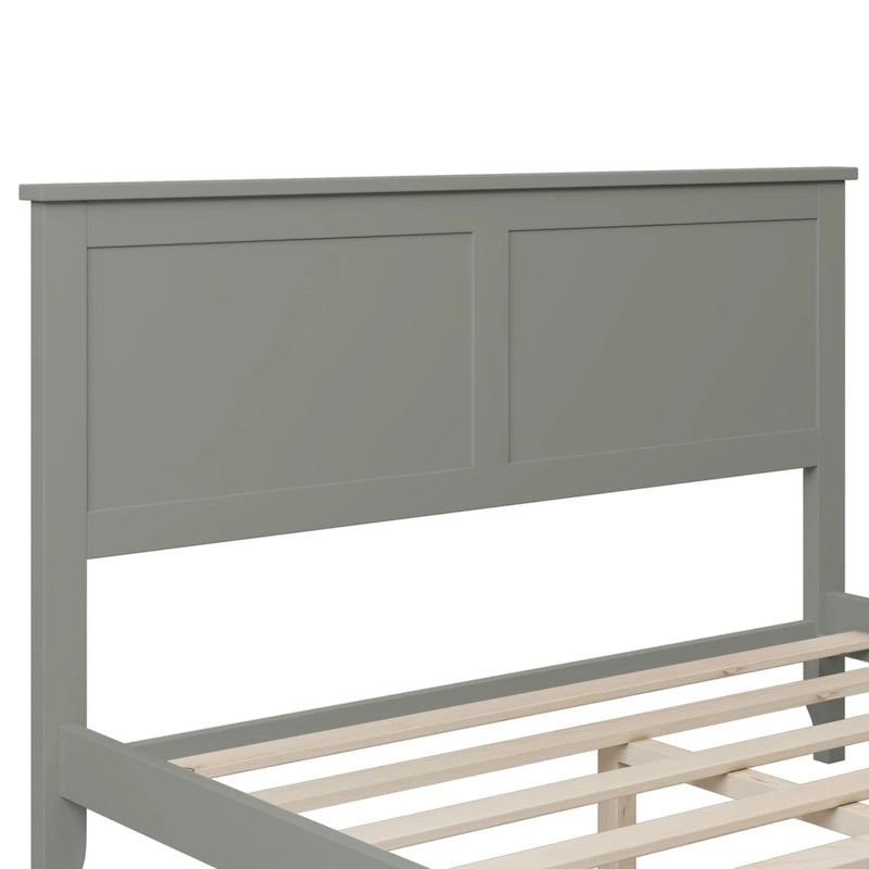 Lit plate-forme moderne en bois massif