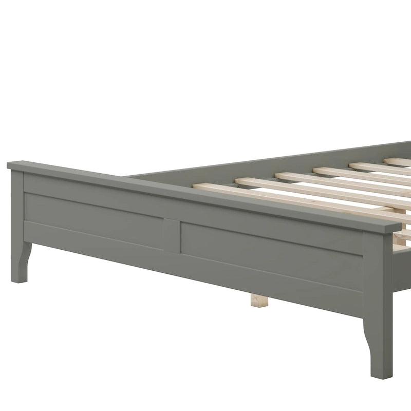 Lit plate-forme moderne en bois massif