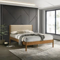 Lit plateforme, noyer clair, Queen