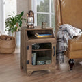 Table d'appoint à 3 étagères en chêne rustique de 40 cm