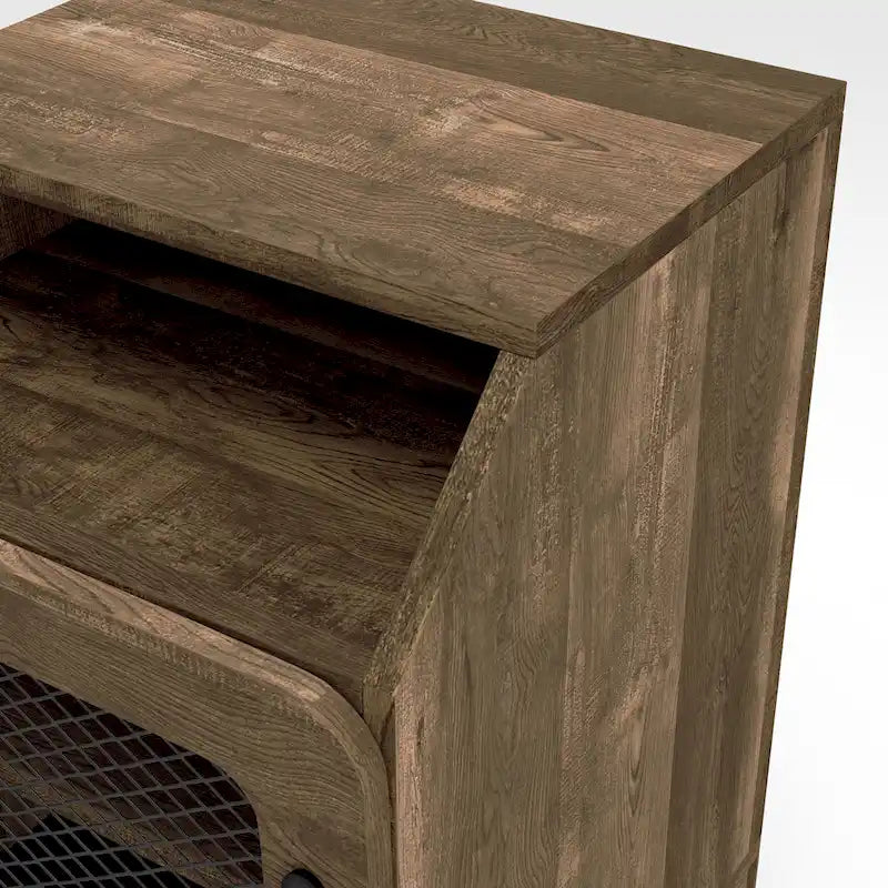 Table d'appoint à 3 étagères en chêne rustique de 40 cm
