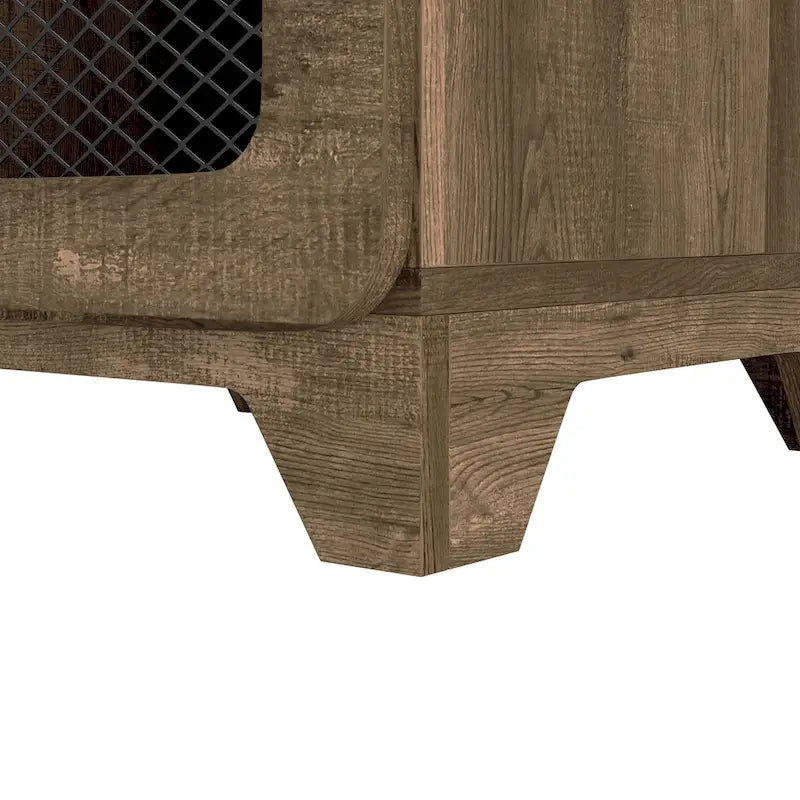 Table d'appoint à 3 étagères en chêne rustique de 40 cm