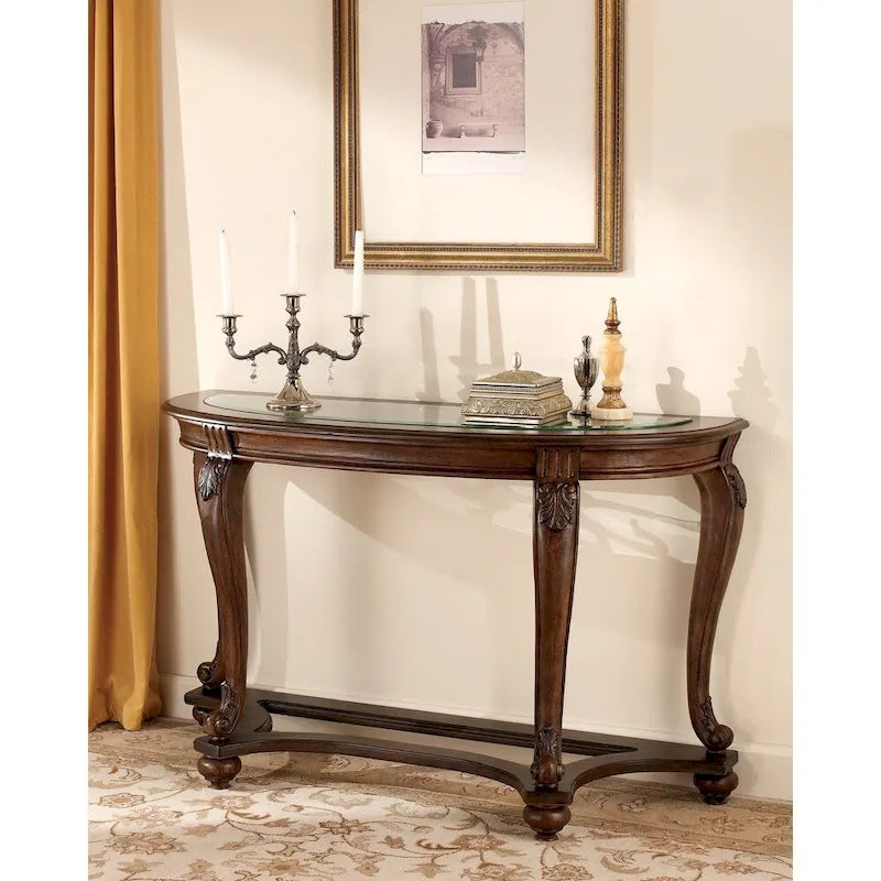 Table d'appoint canapé marron foncé