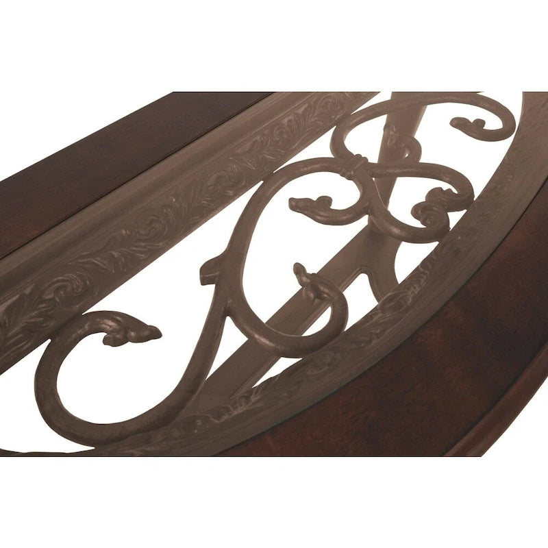 Table d'appoint canapé marron foncé