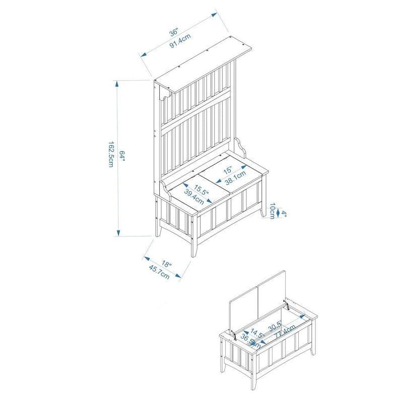 Meuble d'entrée avec banc de rangement