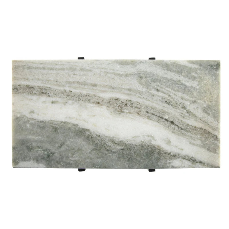 Table d'appoint moderne de 61 cm de haut avec plateau en véritable marbre
