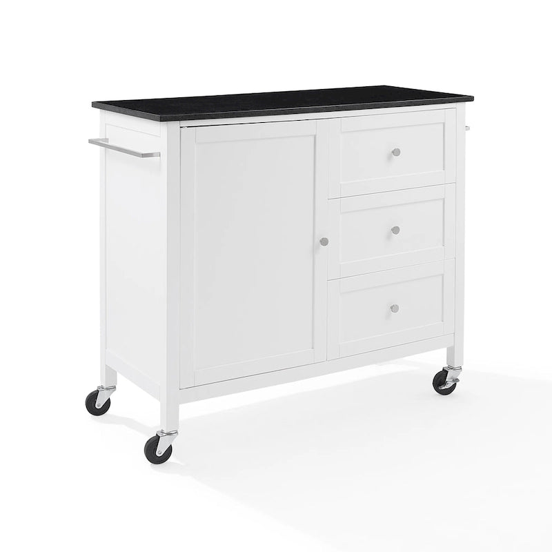 Îlot/Chariot de cuisine avec plateau en granit - 18,13p x 42,13L x 37,5H