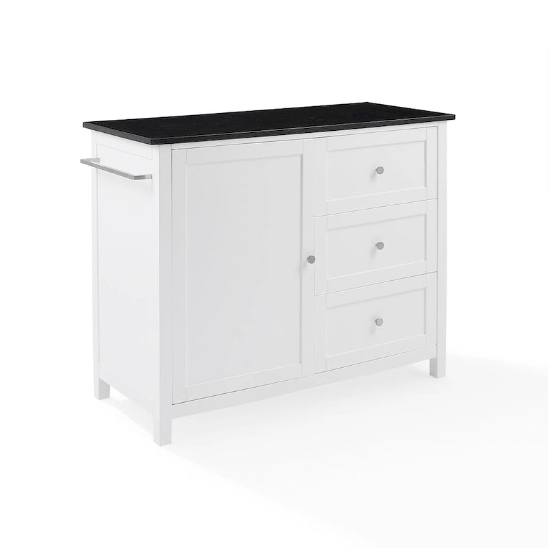 Îlot/Chariot de cuisine avec plateau en granit - 18,13p x 42,13L x 37,5H