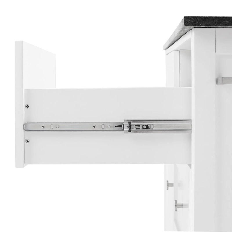 Îlot/Chariot de cuisine avec plateau en granit - 18,13p x 42,13L x 37,5H