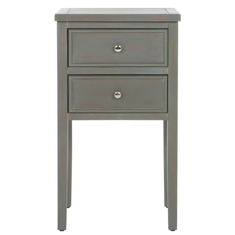 Table de chevet d'appoint à 2 tiroirs (entièrement assemblée) - 16,9 x 14,2 x 29,7 - 17Lx15Px30H