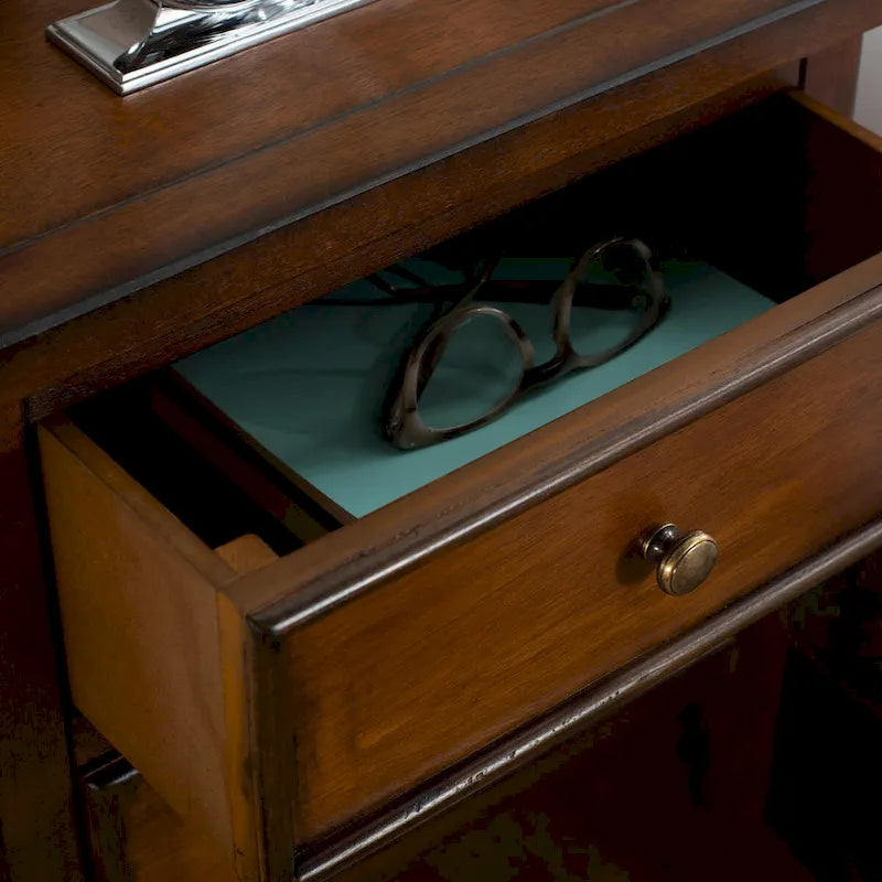 Table de chevet d'appoint à 2 tiroirs (entièrement assemblée) - 16,9 x 14,2 x 29,7 - 17Lx15Px30H