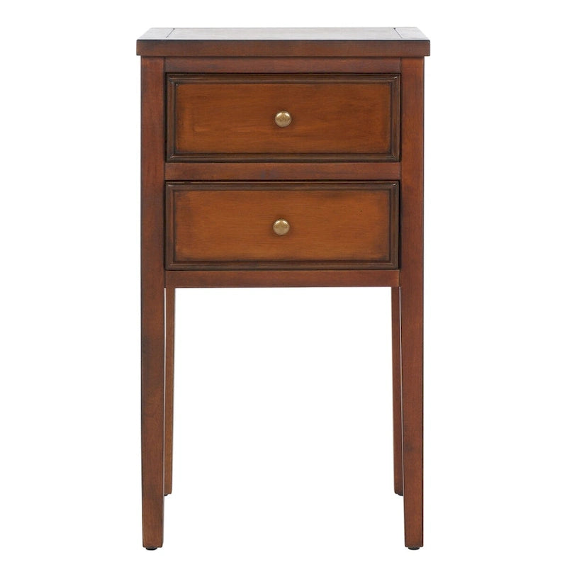 Table de chevet d'appoint à 2 tiroirs (entièrement assemblée) - 16,9 x 14,2 x 29,7 - 17Lx15Px30H