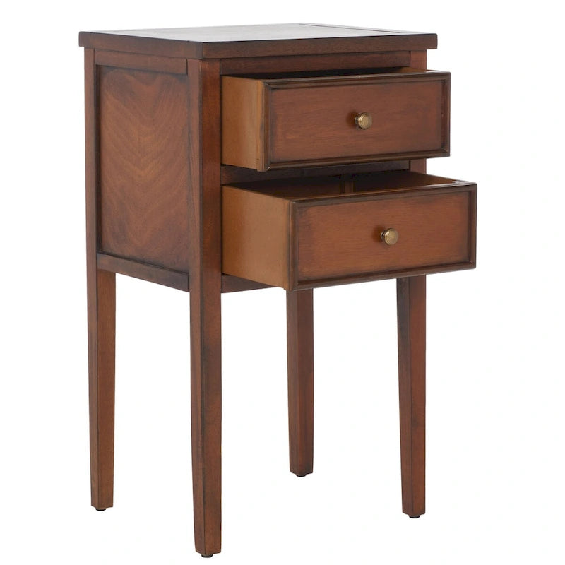 Table de chevet d'appoint à 2 tiroirs (entièrement assemblée) - 16,9 x 14,2 x 29,7 - 17Lx15Px30H