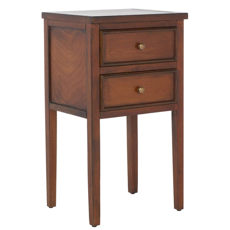 Table de chevet d'appoint à 2 tiroirs (entièrement assemblée) - 16,9 x 14,2 x 29,7 - 17Lx15Px30H