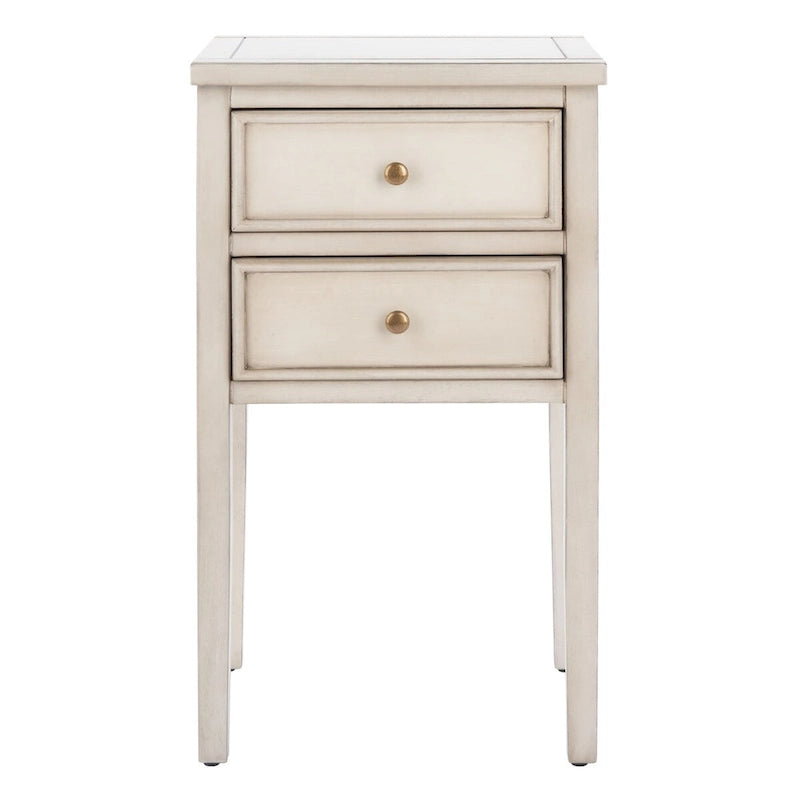 Table de chevet d'appoint à 2 tiroirs (entièrement assemblée) - 16,9 x 14,2 x 29,7 - 17Lx15Px30H