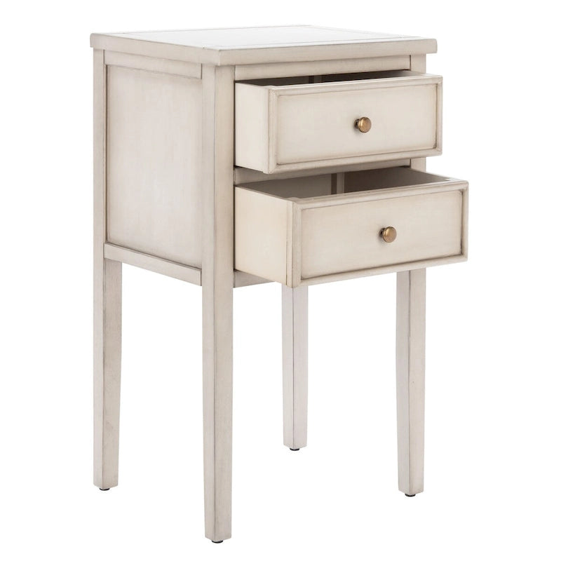 Table de chevet d'appoint à 2 tiroirs (entièrement assemblée) - 16,9 x 14,2 x 29,7 - 17Lx15Px30H