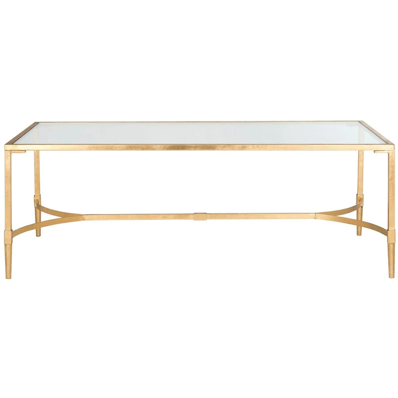 Table basse dorée - 50 x 26 x 18 - 50L x 26P x 18H