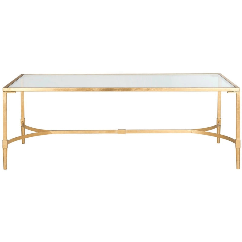 Table basse dorée - 50 x 26 x 18 - 50L x 26P x 18H