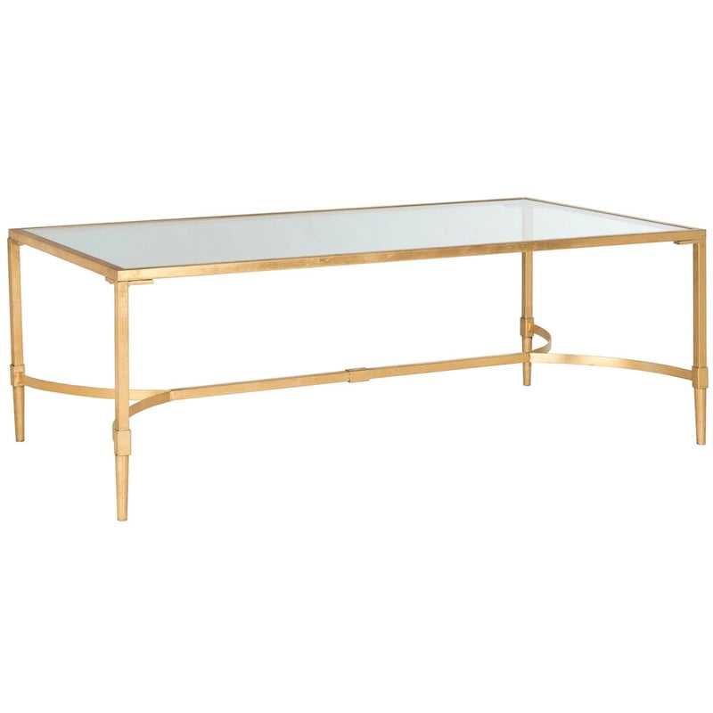 Table basse dorée - 50 x 26 x 18 - 50L x 26P x 18H