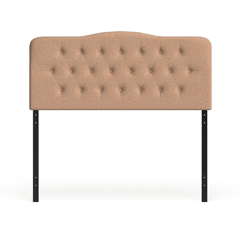 Tête de lit capitonnée en tissu Queen Size