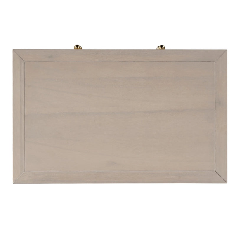 Table de chevet large en bois à 2 tiroirs