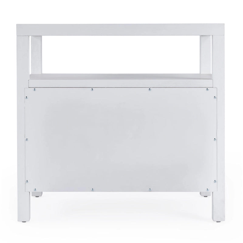 Table de chevet large en bois à 2 tiroirs