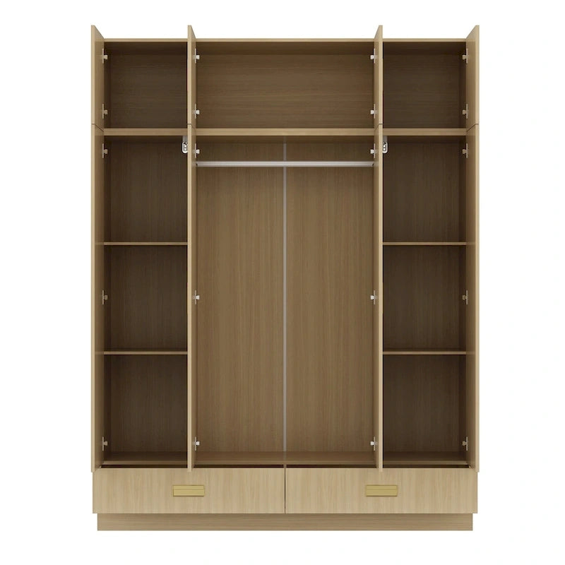 Grande armoire avec armoire supérieure en option, armoire d'appoint pour chambre à coucher