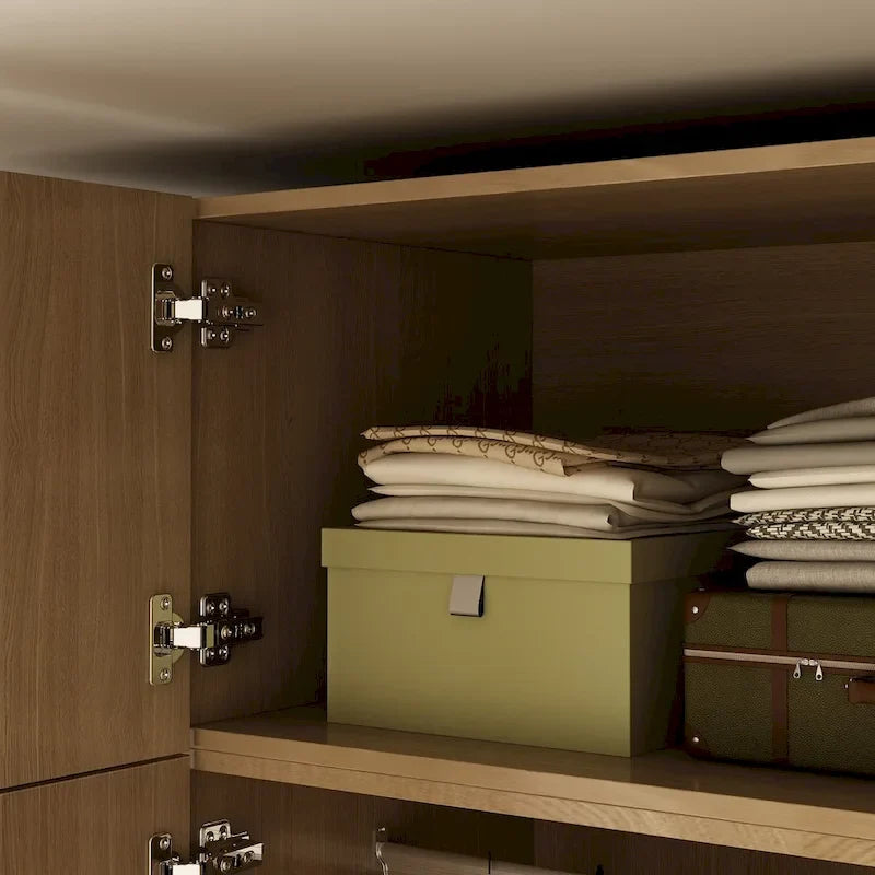 Grande armoire avec armoire supérieure en option, armoire d'appoint pour chambre à coucher