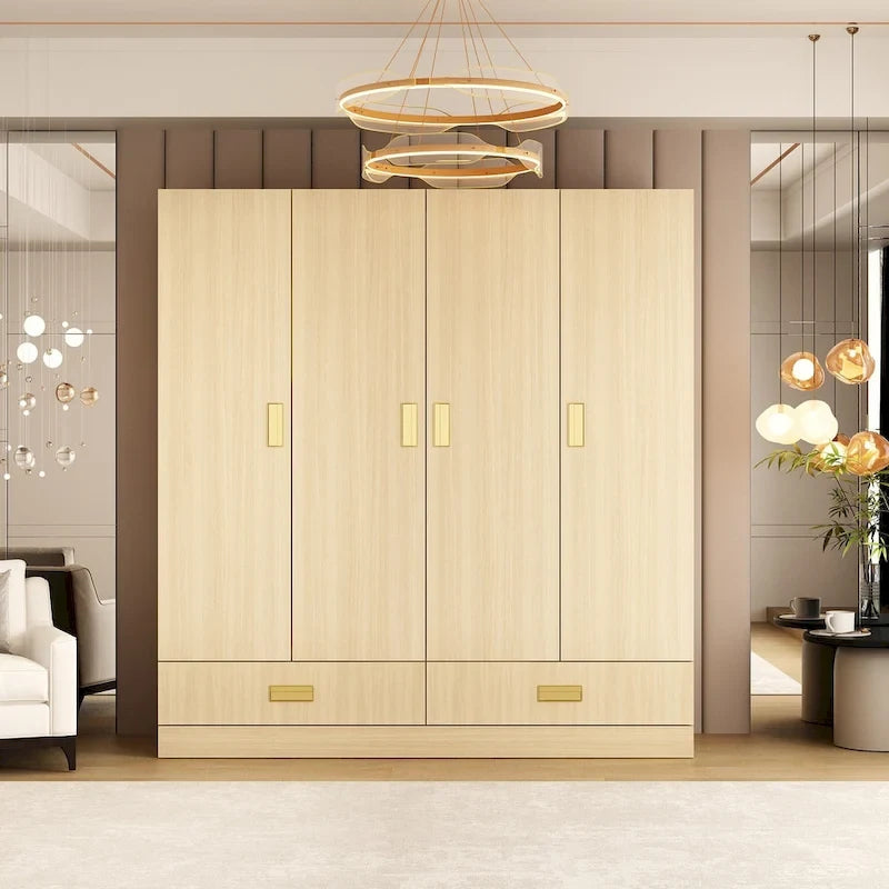 Grande armoire avec armoire supérieure en option, armoire d'appoint pour chambre à coucher